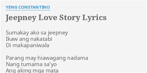 chinito lyrics|jeepney love story lyrics.